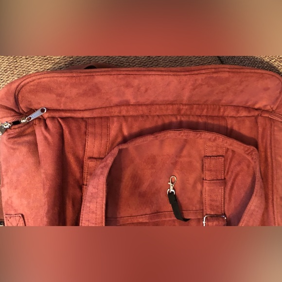 Mauve with Embroidery Women’s Oxygen Tank Tote, Shoulder Bag. Adjustable Strap - Picture 3 of 4